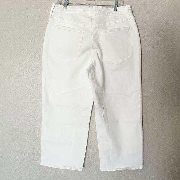 Madewell The Petite Perfect Vintage Wide-Leg Crop Jean White‎ Size 32P - Picture 7 of 7